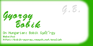 gyorgy bobik business card
